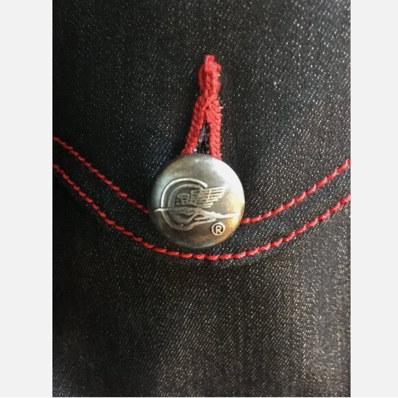 Gigi Montrose Speed Women's Motorcycle Jacket XS MADE IN USA Waxed Denim Kevlar - Picture 9 of 16